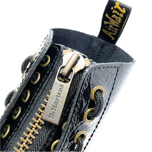 New Dr. Martens Sinclair Lamper Crinkled Black Patent Ankle Boots Size 5 (37) - Picture 10 of 11